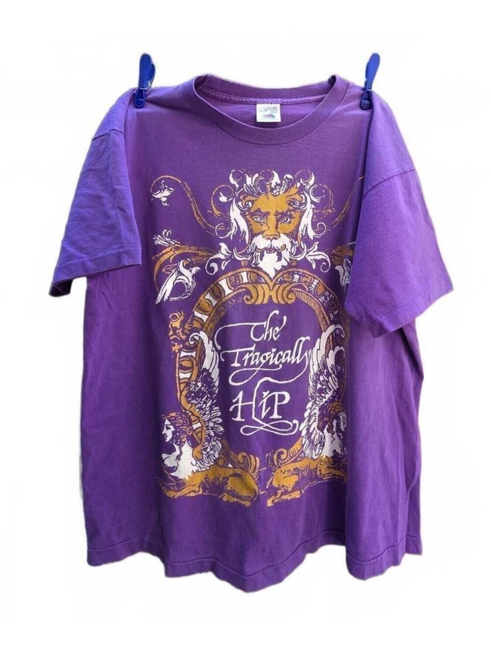 Rare Vintage 1994 The Tragically Hip World Tour-Tee-Shirt-XL Single Stitch